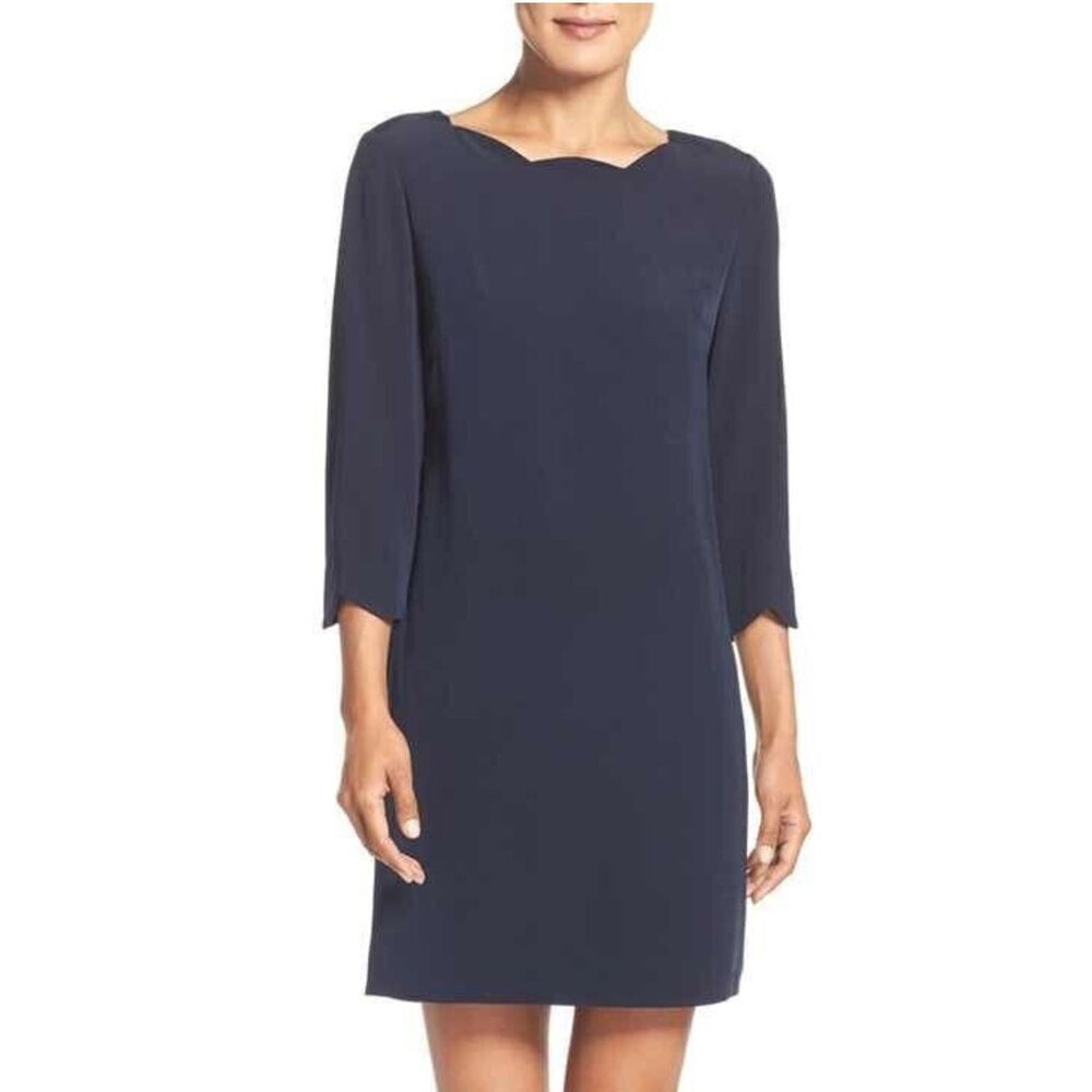 Cece Scallop Shift Dress